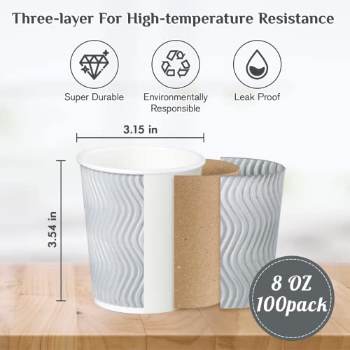 8 oz Paper Coffee Cups With Lids