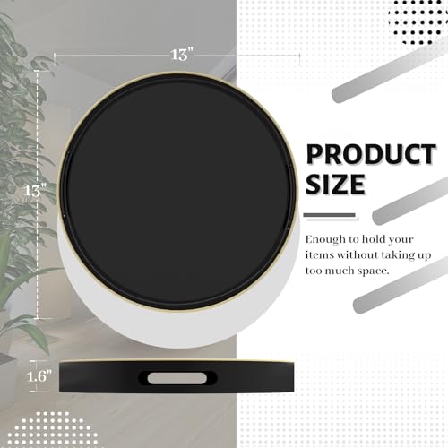 13" Black Decorative Tray