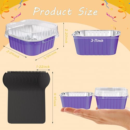 25 Pack Mini Cake Pans with Lids (25 Count)