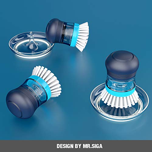 Soap Dispensing Palm Brush Storage Set
