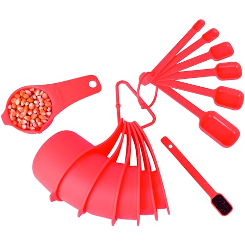 Red Measuring Cups and Spoons Set 15