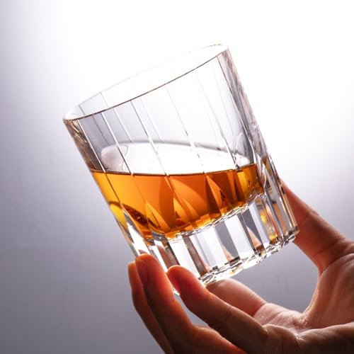 Crystal Whiskey Glasses Set of 2 Handcrafted Old Fashioned Glasses (2 Count)