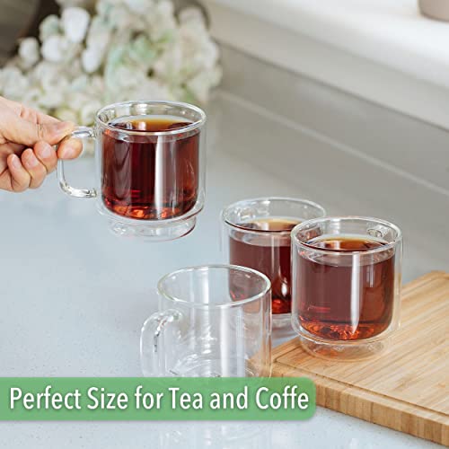 BTaT Double Walled Stackable Espresso Cups (4 Count)