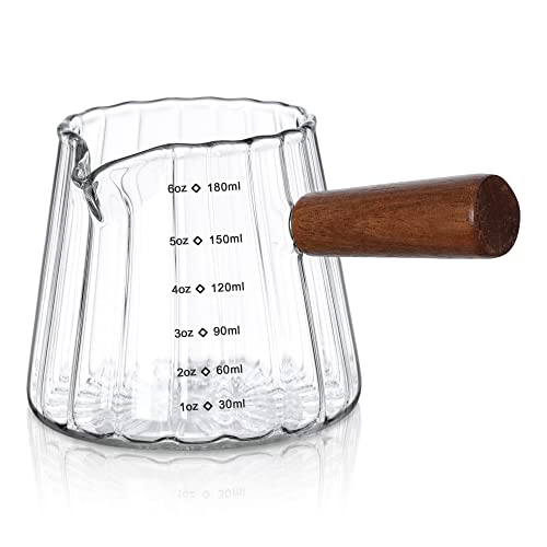 6 oz Glass Measuring Cups with Spout (6 Ounce)