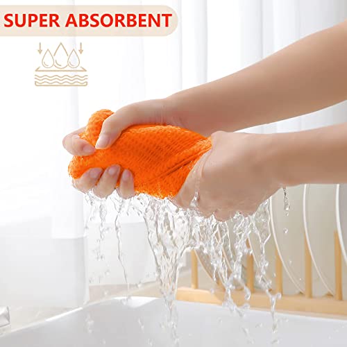 100% Cotton Waffle Weave Kitchen Dish Cloths 6 (6 Count)