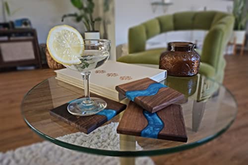 Wood Coaster Set for Drinks (4 Count)