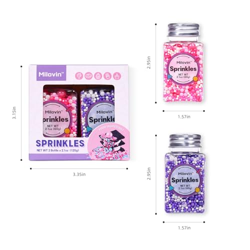 Pink and Purple Sprinkles (4.23 Ounce)