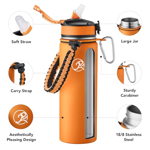 24oz Insulated Stainless Steel Travel Water Bottle