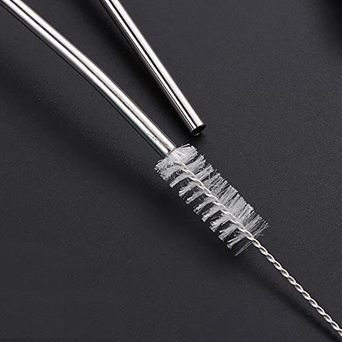 Reusable Stainless Steel Long Handle Straws Spoon