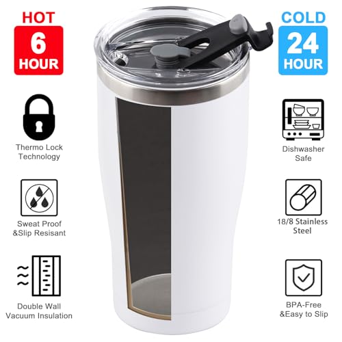 16 Pack 30oz Stainless Steel Tumblers Bulk Reusable Travel Mugs with Lid