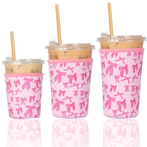 Reusable 3 Pack Iced Coffee Cup Sleeve (3 Count)