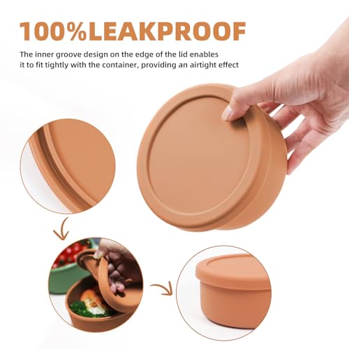 24 fl oz Silicone Food Storage Container with Lid (3 Count)