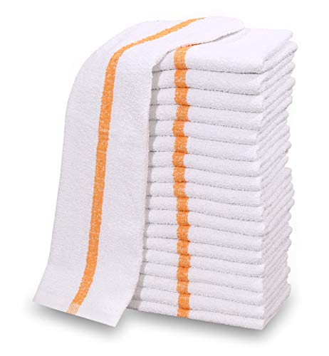 120 PC New Cotton Blend White Restaurant Bar Mops Kitchen Towels (120 Count)