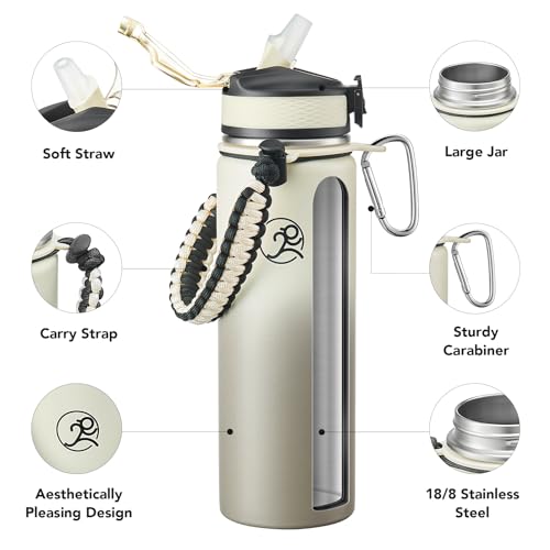 24oz Insulated Stainless Steel Travel Water Bottle