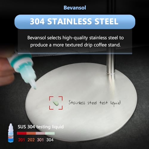 Adjustable Stainless Steel Coffee Dripper Stand for Pour Over Brewing