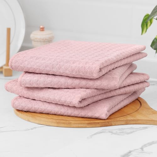 Microfiber Waffle Weave Kitchen Towels (4 Count)