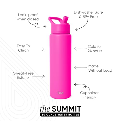 Insulated Water Bottle with Straw