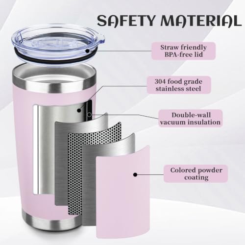 DIW 20oz Insulated Tumbler Travel Coffee Mug with Lid Straw