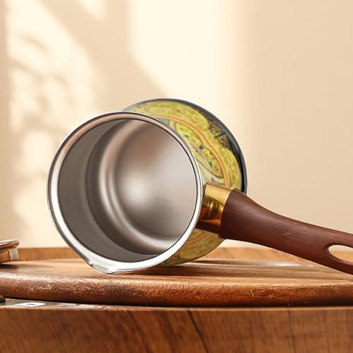 Retro Turkish Arabic Coffee Pot with Wooden Handle
