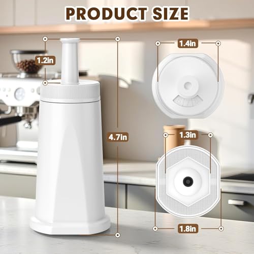 4 Pack Replacement Water Filter for Breville Barista Touch Espresso Machine