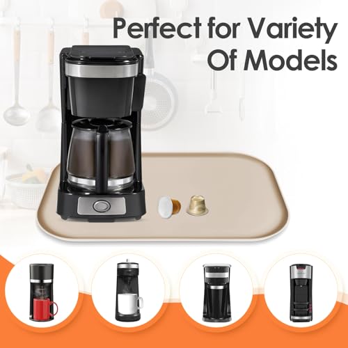 Silicone Coffee Maker Mat with Lip for Countertops
