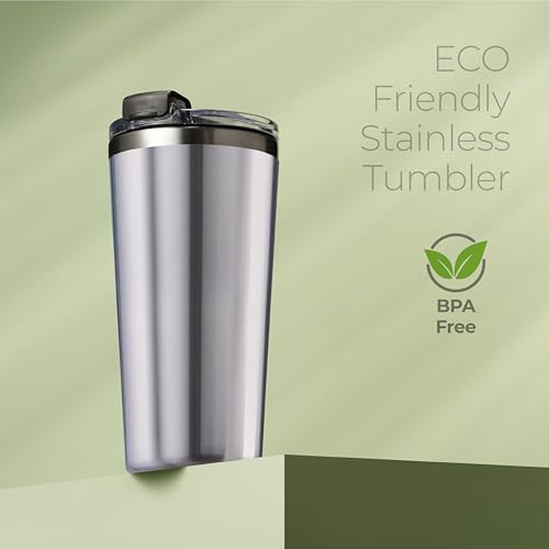 16 oz Insulated Coffee Tumbler with Leakproof Lid