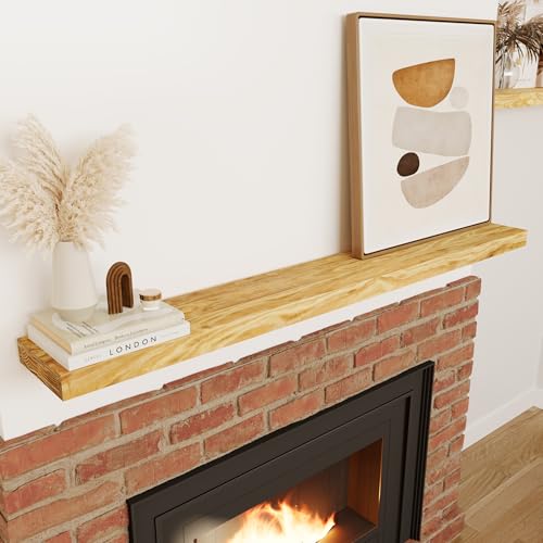 60'' Pine Wood Floating Shelf for Wall