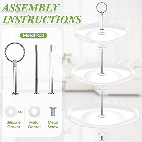 2 Pcs 3 Tier Porcelain Cupcake Stand