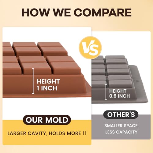Dubai Chocolate Molds 1 Inch Deep