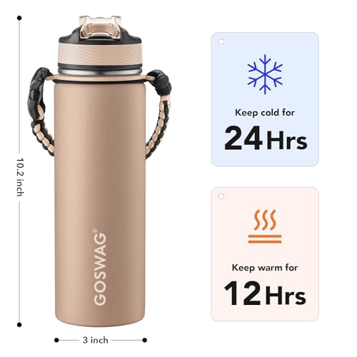 24oz Insulated Stainless Steel Travel Water Bottle