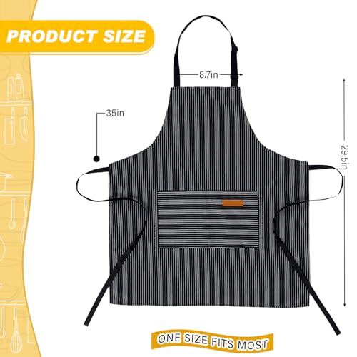 Cotton Aprons with Pockets (4 Count)