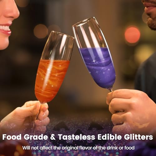 5 Colors Edible Glitter Set (2 Ounce)