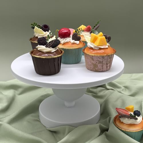 Set of 7 White Cake Stands Metal Dessert Display Holder Table Decor (7 Count)
