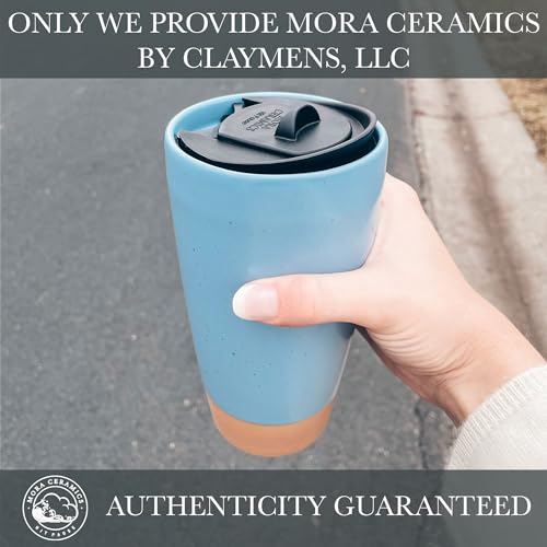 Double Wall Ceramic Coffee Travel Mug with Lid