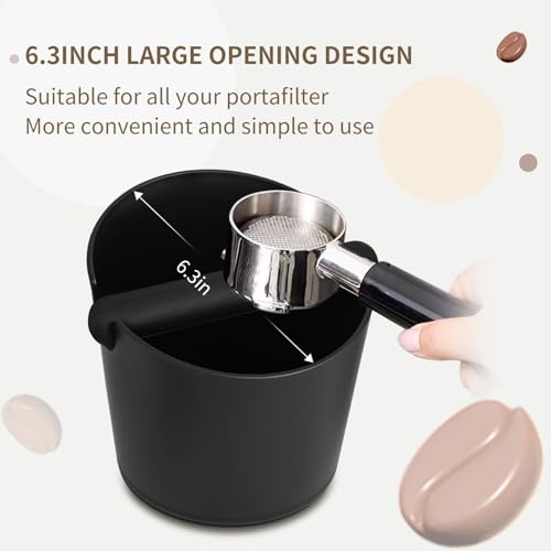 6.3Inch Knock Box Large Espresso Knock Box Shock