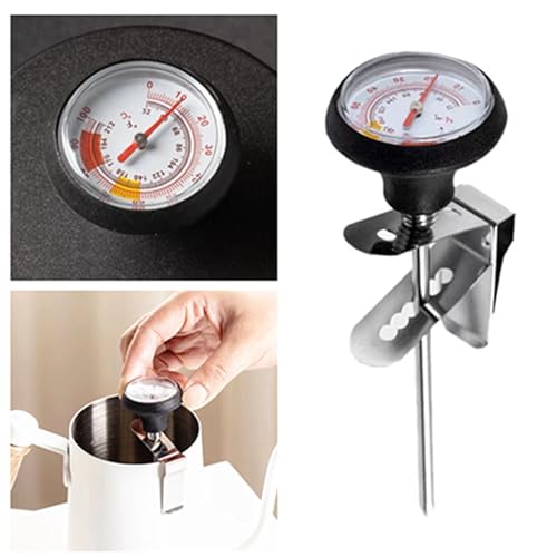 Milk Frothing Thermometer 2 Packs for Coffee Chocolate Cappuccino Frothy Milk Foam Stainless Steel Thermometer Latte Art Pen (2 Count)