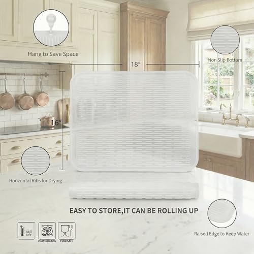 Silicone Dish Drying Mat for Multiple Usage