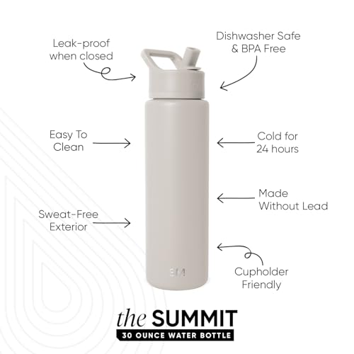 Insulated Water Bottle with Straw