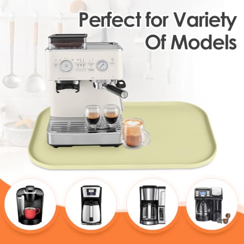 Silicone Coffee Maker Mat with Lip for Countertops