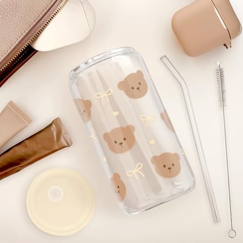 Bear Glass Can