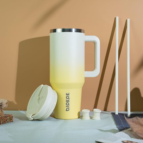 30 oz Insulated Tumbler with Handle & Straw