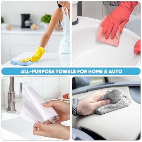 Microfiber Cleaning Cloth 330 Sheets 6 Roll (330 Count)