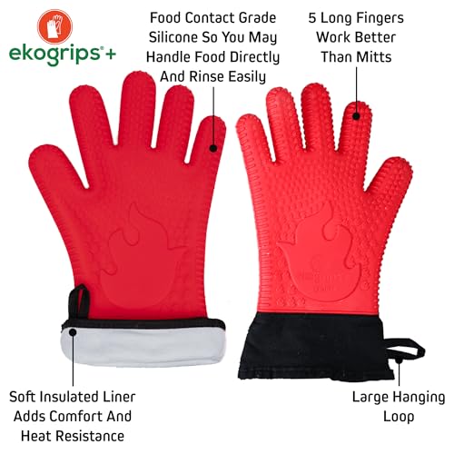 Ekogrips Plus Oven Gloves with Fingers (2 Count)