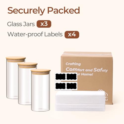Glass Storage Containers with Lids 1.5 Qt (3 Count)