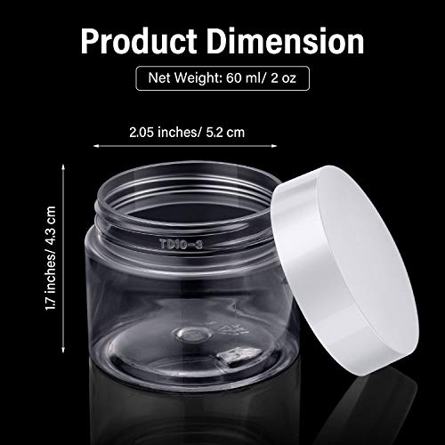 4 Pcs Plastic Jars Wide Mouth with Lids
