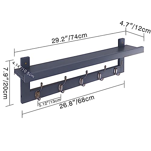 Coat Hooks with Shelf Wall