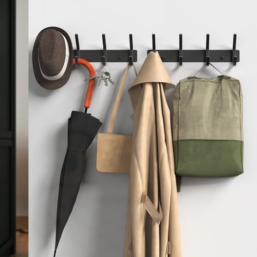 Wall Hooks Heavy Duty Aluminum Towel Hooks for Hanging Coat (2 Count)