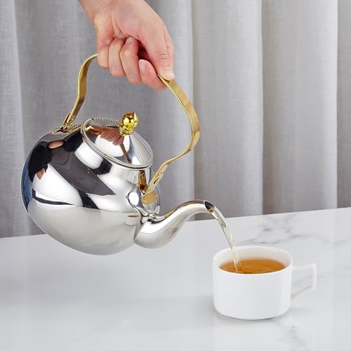 1.3 Quart Stainless Steel Teapot With Infuser