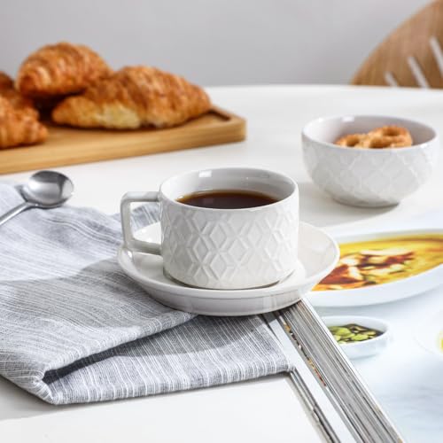 4oz Ceramic Espresso Cups Set of 4 (4 Count)