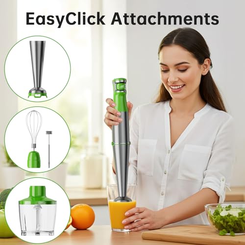 Immersion Blender Handheld Corded Hand Blenders Set 1100W